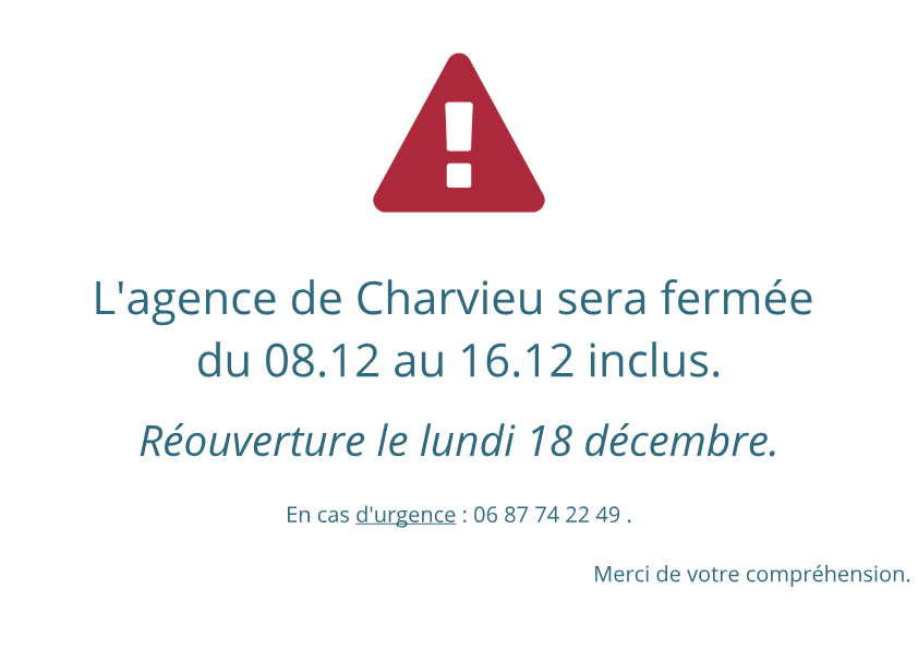 Fermeture agence Charvieu